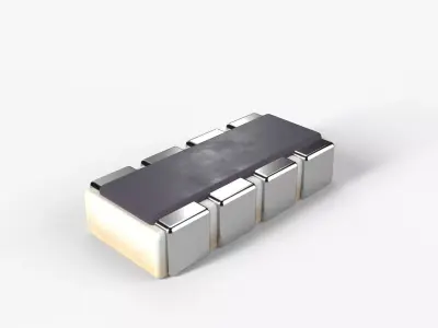 PBR SMD type Resistor model with 2K textures Low-poly 3D model