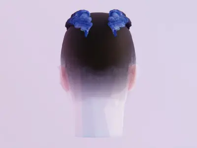 XXXtentacion Fishtail Braids Low-poly 3D model