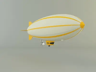 Zeppelin 3d model airship 3D model