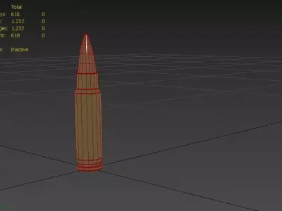 57x28mm FN Ammo Low-poly 3D model