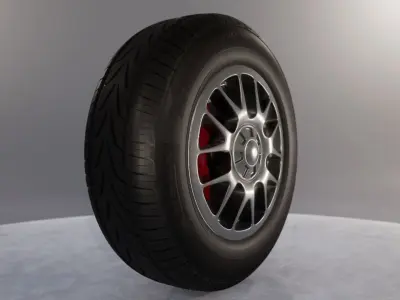 Tire standar Car wheel Free 3D model