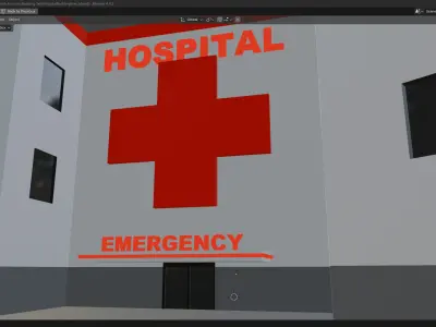 Hospital Building Sample Free low-poly 3D model