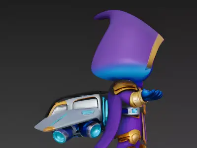 The Astral Archmage Stylized Space Wizard 3D Model Low-poly 3D model