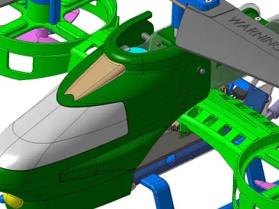 AVATAR STYLE HELICOPTER 3D model