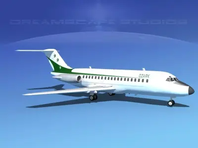 Douglas DC-9-15 Ozark 3D model