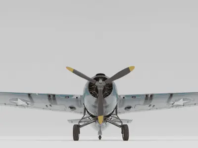 F4F Wildcat Fighter 1940-1945 3D model