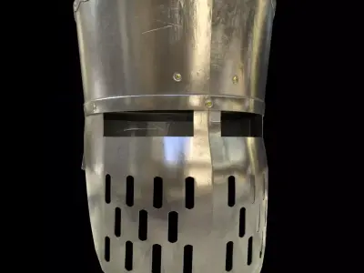 Flat top Helmet Low-poly 3D model