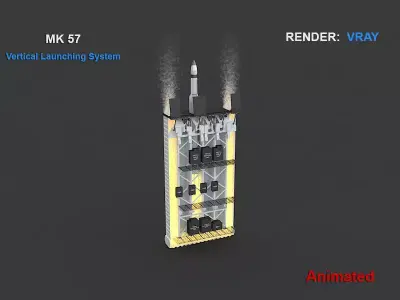 MK 57 Vertical Launching System 3D model