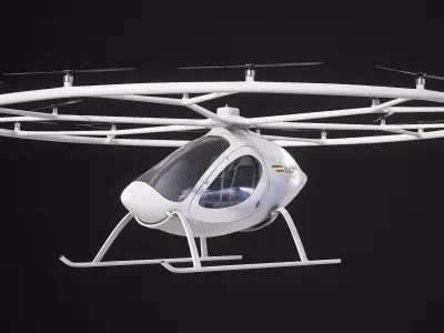 Flying Taxi Dubai PBR Low-poly 3D model