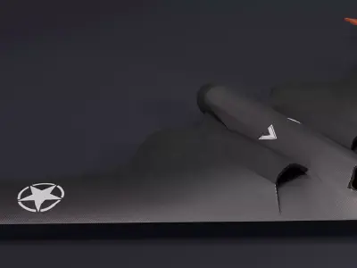 UCAV Stealth Drone 3D Model Free low-poly 3D model