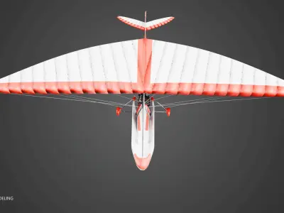 Hang Glider Low-poly 3D model