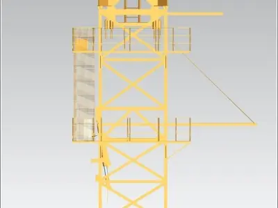 TOWER CRANE -Crane climbing segment- Free 3D model