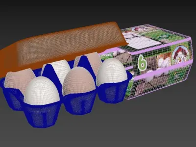Eggs 6 Pack 3D model