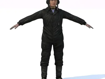 Soviet Crewman 3D model