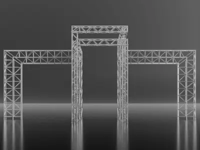 Steel constructions 3D model