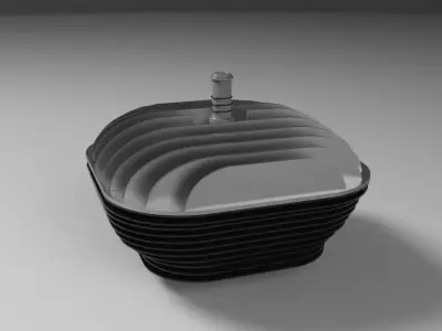 Zanella Bambina 48cc Cylinder and Cylinder Head 3D model