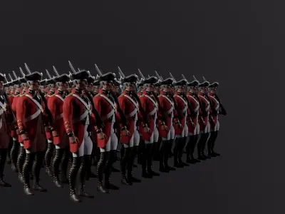 British soldier Low-poly 3D model