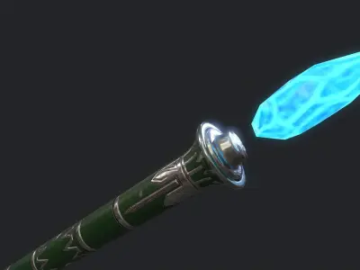 Fantasy Stylish- Wand of Ream Low-poly 3D model