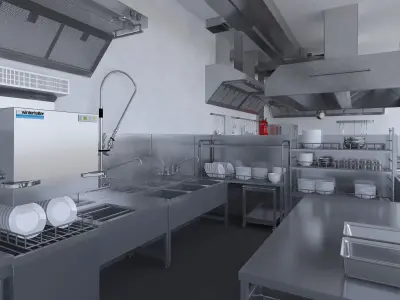 Commercial Kitchen v2 3D model