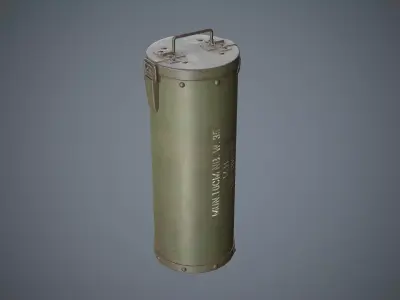 Ammunition Shell Container Low-poly 3D model