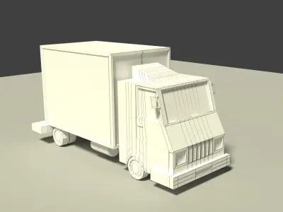 Low Poly Truck Low-poly 3D model