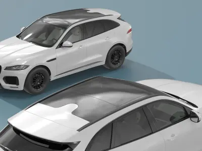 Luxury Crossover Pearl White 3D model
