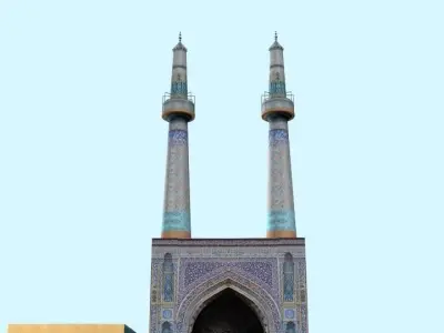 Jameh Mosque of Yazd Low-poly 3D model