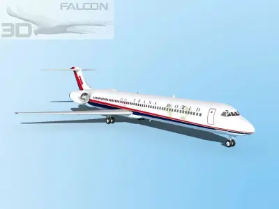Falcon3D MD-80 Trans World Airways 3 3D model