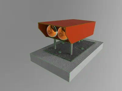 Precision Approach Path Indicator Lighting Free 3D model
