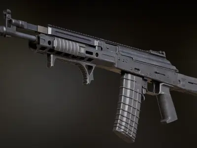 Custom AK - FPS Weapon Asset Low-poly 3D model