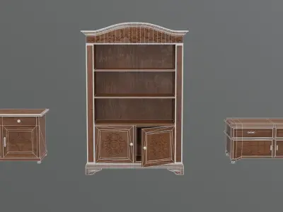 Furniture Pack 3D Model Free low-poly 3D model