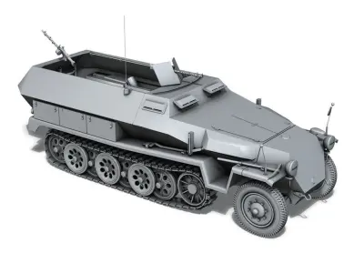 SD KFZ 251 1 - Ausf C - Hanomag Halftruck 3D model