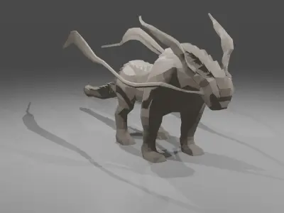 Animal dinosaur Low-poly 3D model