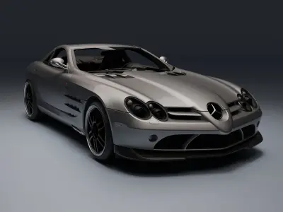 Mercedes-Benz SLR Mclaren 722 Low-poly 3D model