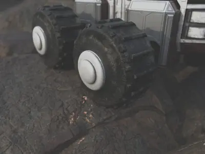 Scifi City Assault Vehicle Free low-poly 3D model