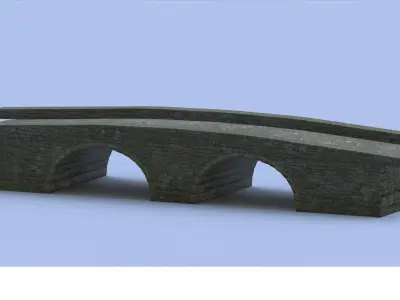 Old bridge for your game Free low-poly 3D model