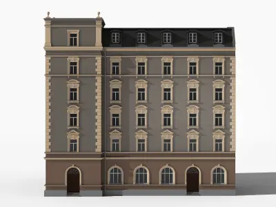 European residence 5 Low-poly 3D model