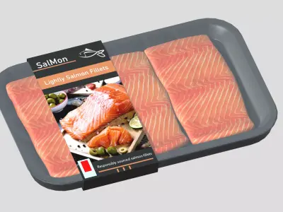 Salmon Pack Low Poly Low-poly 3D model