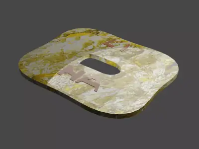 Decorative item in Youtube logo shape porcelain material Low-poly 3D model