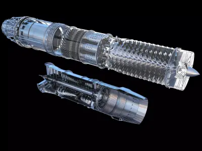 engine Low-poly 3D model