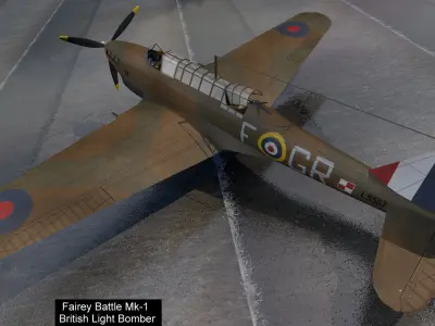 Fairey Battle Mk-1 3D model