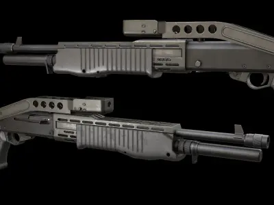 AAA SPAS 12 Game Ready PBR Low-poly 3D model