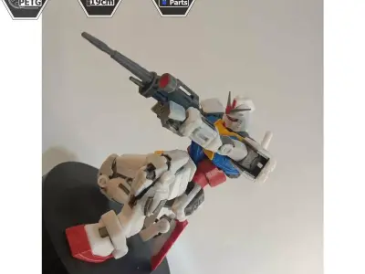 Fully 3D Printed Gundam Action Figure RX 78 version 2 TPU Joint  3D print model