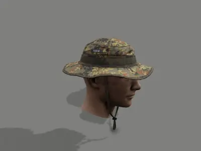 Boonie hat Low-poly 3D model