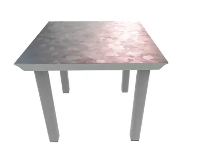 Outdoor Table Low-poly 3D model 10
