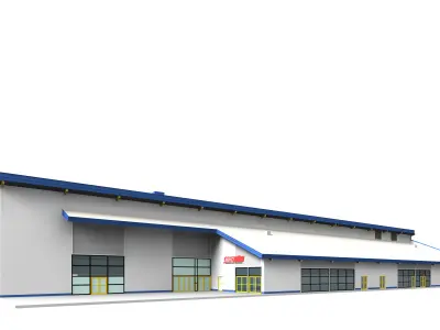 Warehouse Factory Exterior 3D model