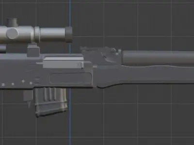 A lot of ak Free 3D model