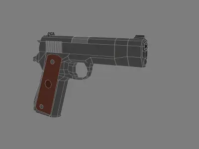 Low Poly Colt m1911 Low-poly 3D model