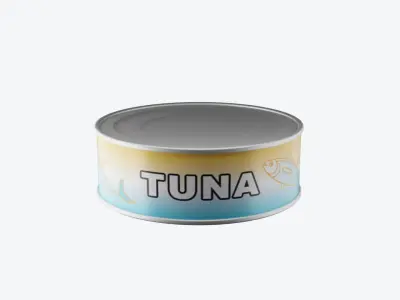 Tuna Can Texturized Oil glossy 3D model