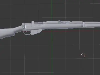 Lee-Enfield SMLE No1 Mk3 303 with Bayonet blend and fbx files Free low-poly 3D model
